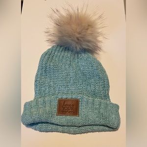 Love Your Melon Faux Fur Pom Knit Beanie